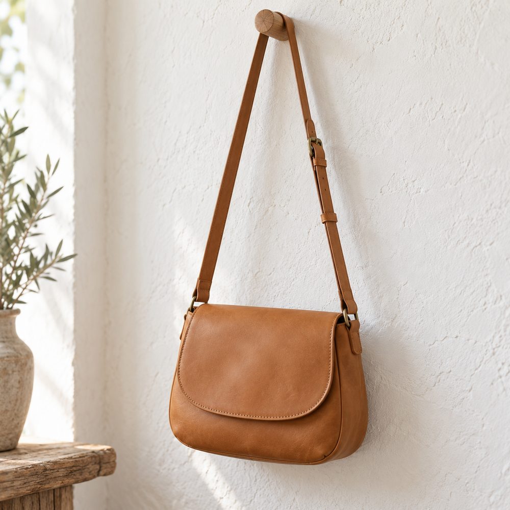 Bolso colgado en la pared