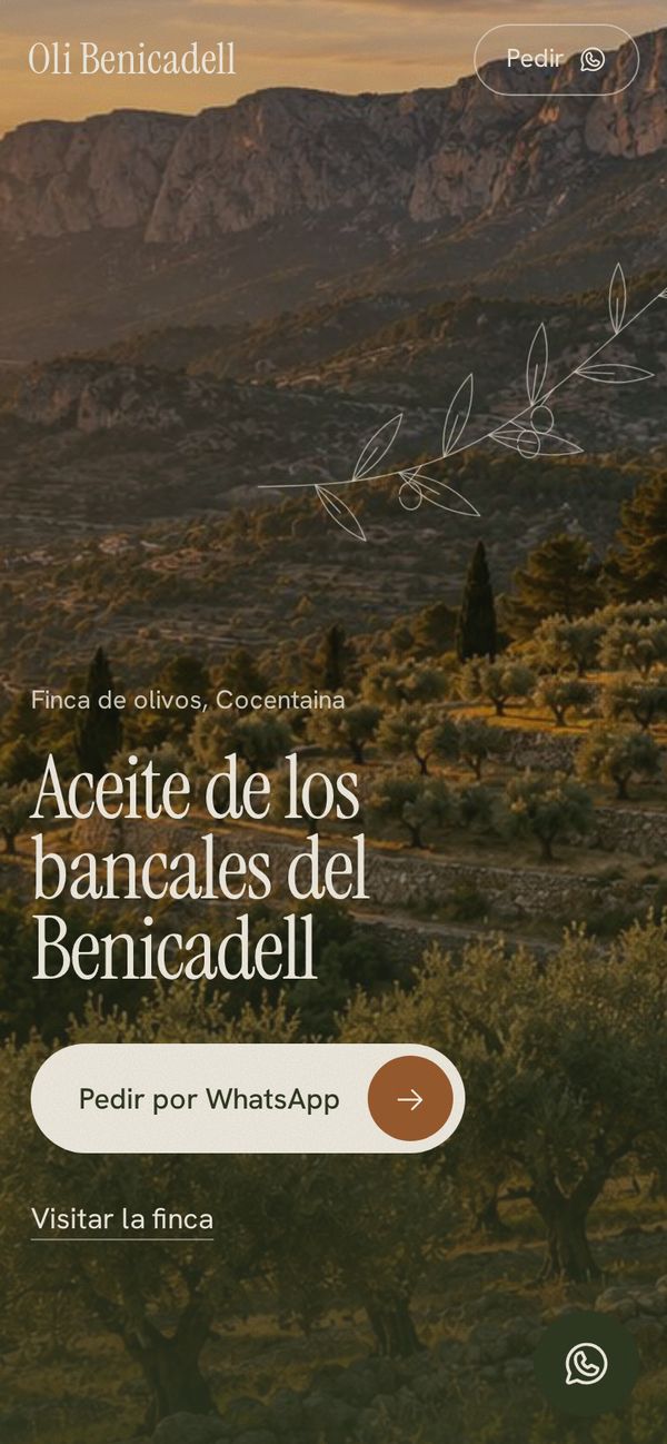 Web de ejemplo de una finca de aceite