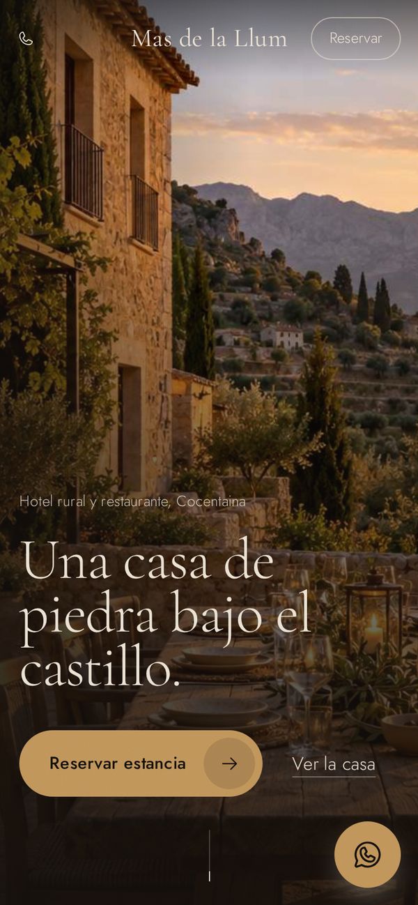Web de ejemplo de un hotel rural