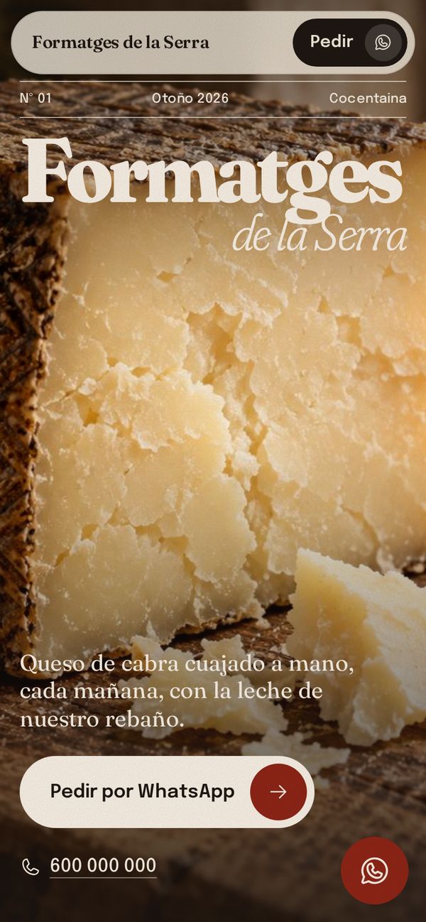 Web de ejemplo de una quesería